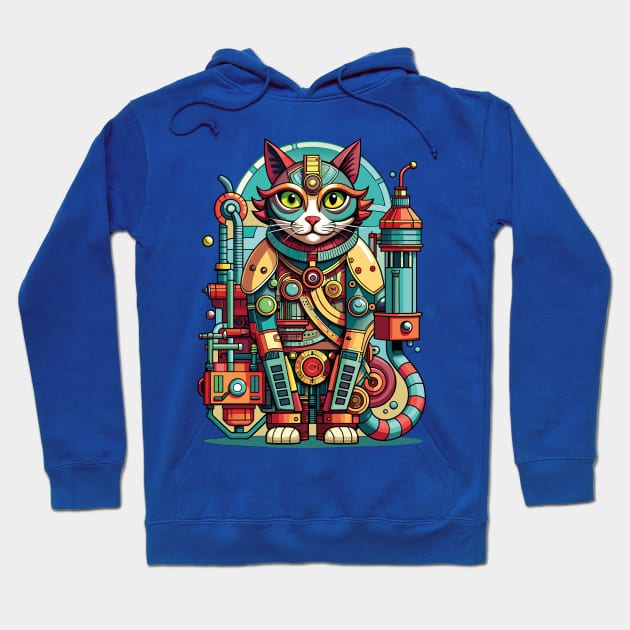 Mechanical Cat Hoodie by CatCoconut-Art